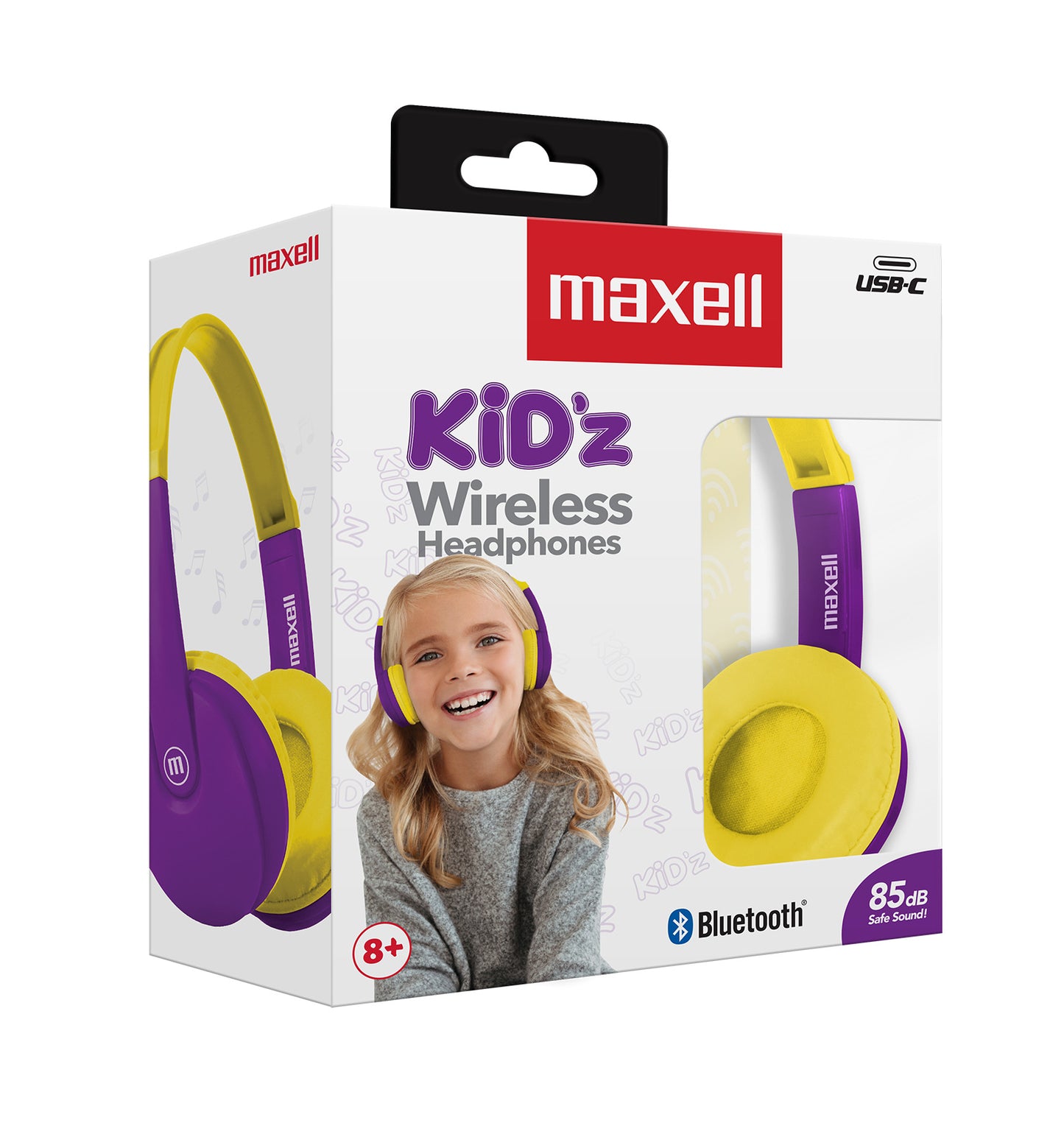Audífonos Inalámbrico Niño Bluetooth BT-350 Amarillo Purpura