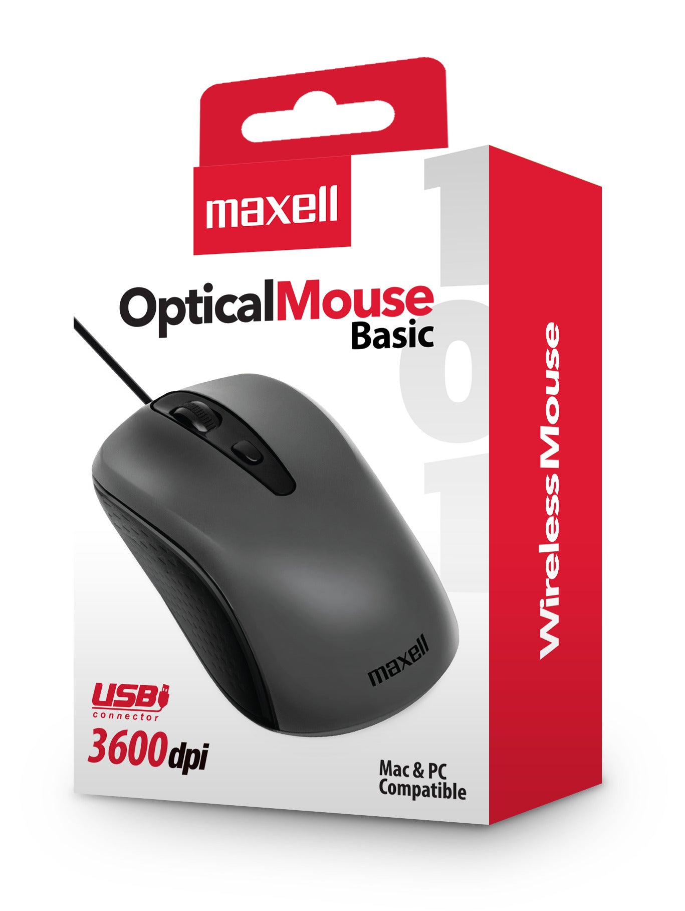 Mouse Óptico Maxell Usb MOWR-101 1200DPI Gris
