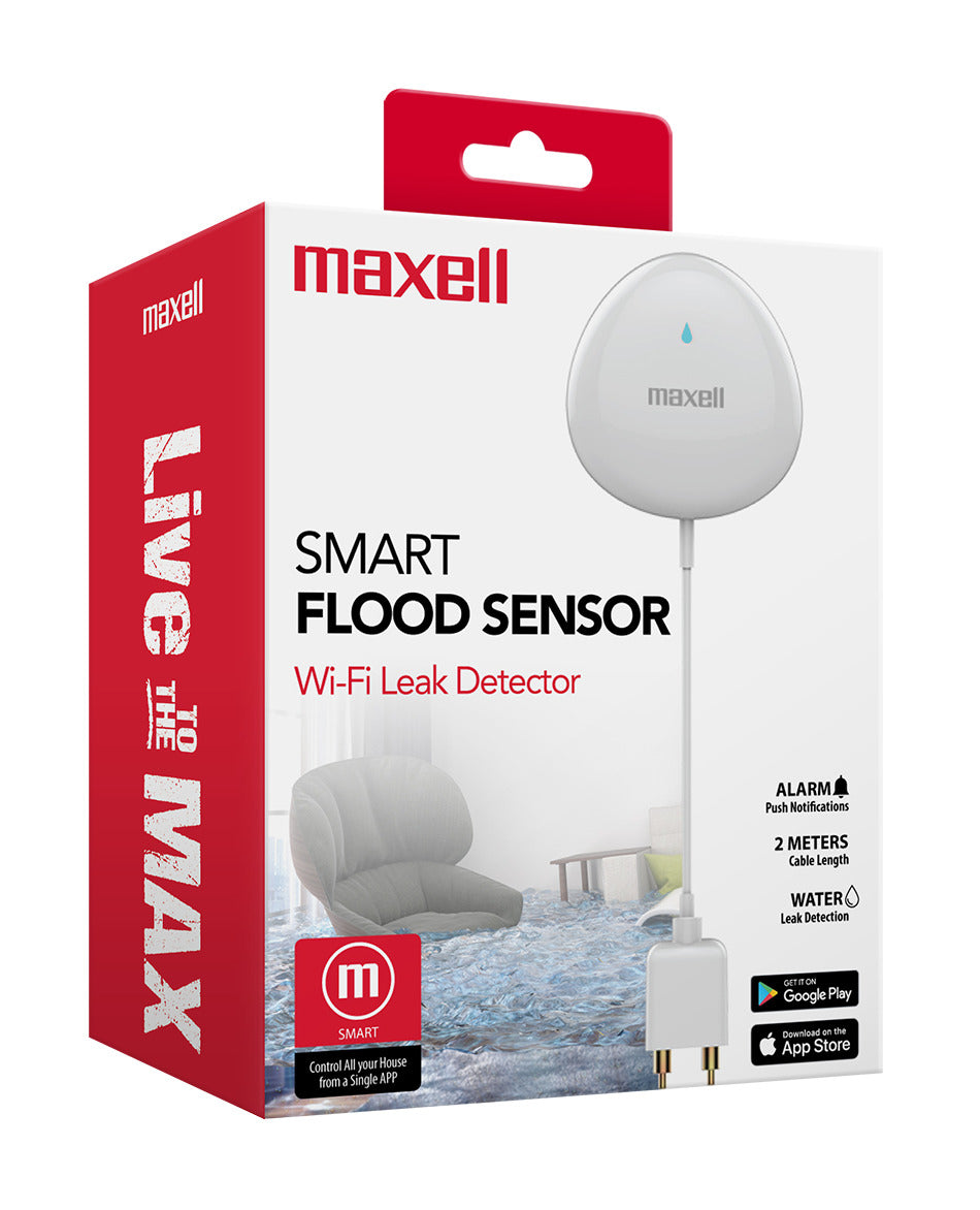 Sensor Detector De Agua Smart Home Con Notificación Y Alarma Maxell