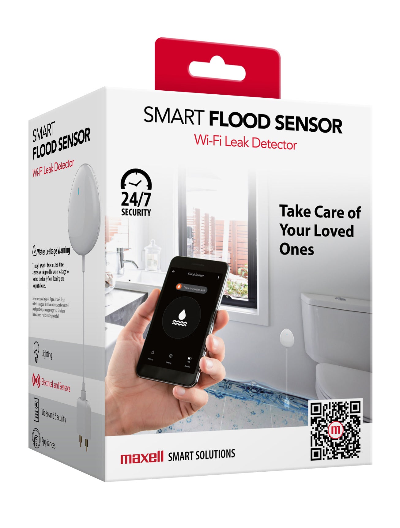 Sensor Detector De Agua Smart Home Con Notificación Y Alarma Maxell